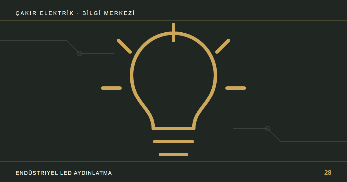 Endüstriyel LED aydınlatma konulu çizgisel elektrik ikonu