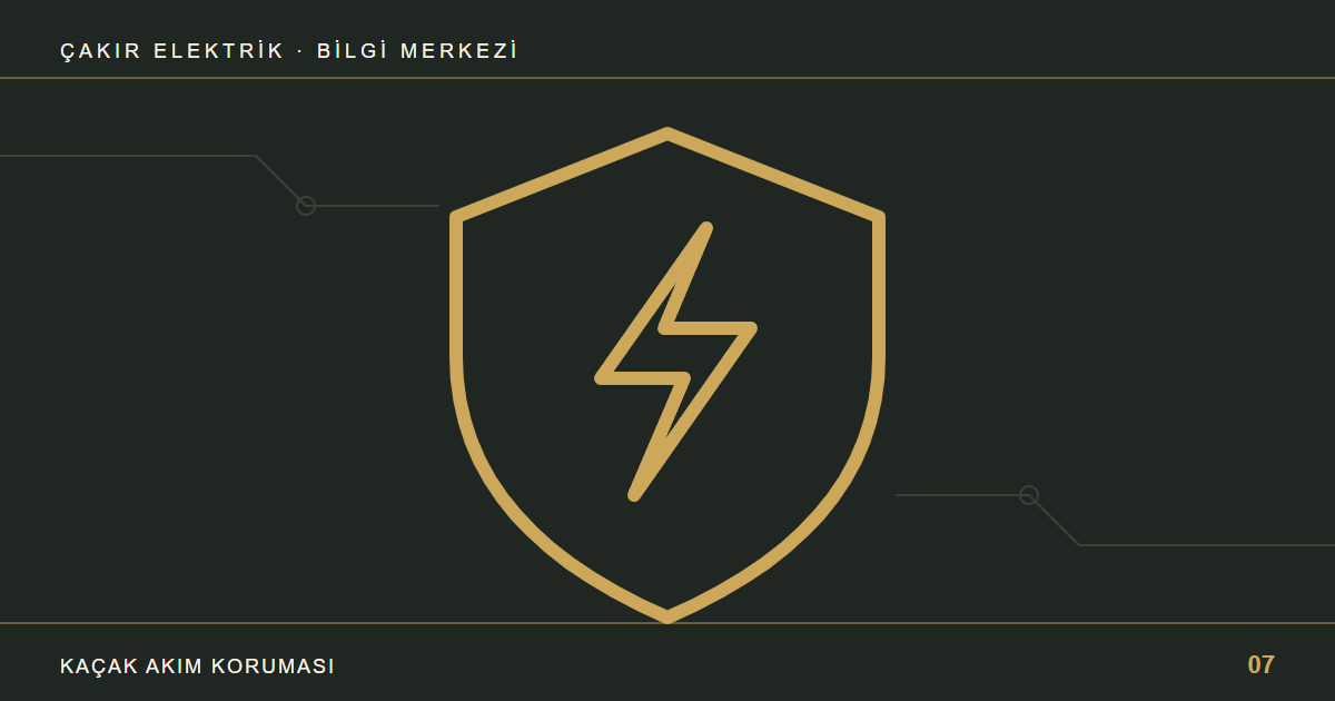 Kaçak akım koruması konulu çizgisel elektrik ikonu
